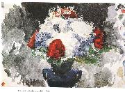 Mikhail Vrubel Flowers in Blue Vase Germany oil painting artist